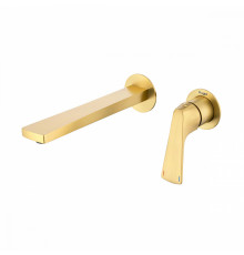 Смеситель Raglo R07.11.03 для раковины встраиваемый монолитный, сатин золотой