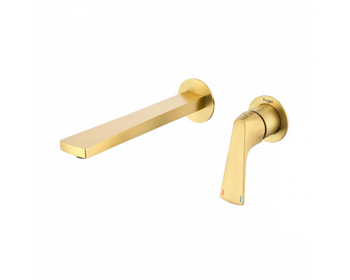 Смеситель Raglo R07.11.03 для раковины встраиваемый монолитный, сатин золотой