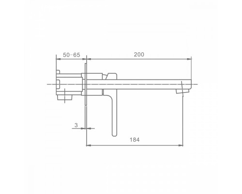 Смеситель Raglo R30.11.06 для раковины встраиваемый монолитный, черный