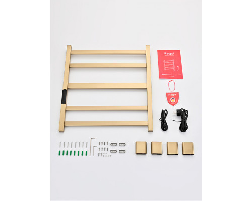 Полотенцесушитель электрический RAGLO R350.02.03 настенный сенсорный с терморегулятором , сатин золотой