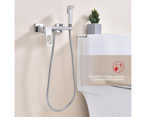 Смеситель Raglo R51.51 с гигиеническим душем настенный , хром