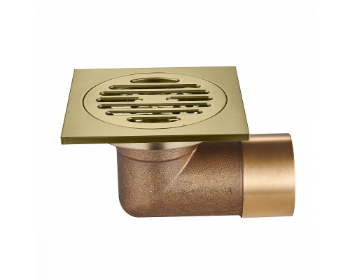 Душевой трап Raglo R605.10.03 100х100мм, нержавеющая сталь, сатин золотой