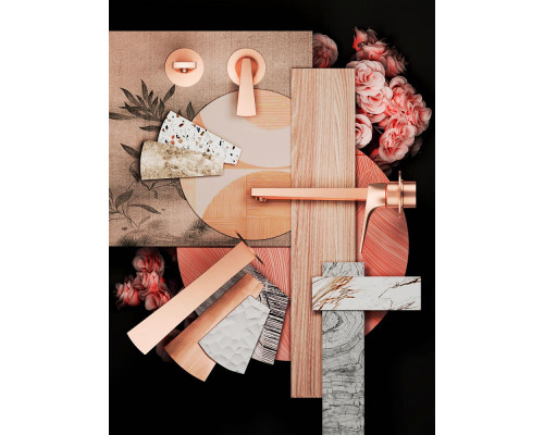 Смеситель Raglo R07.11.33 для раковины встраиваемый монолитный, матовая медь