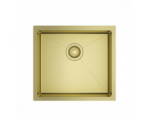 Кухонная мойка Raglo R703.5044.03 из нержавеющей стали в базу от 60см, сатин золотой