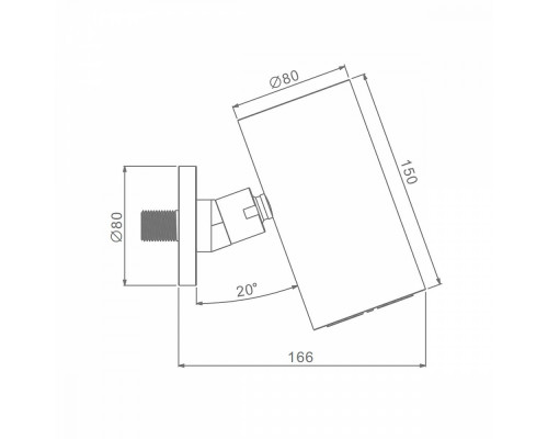 Лейка верхняя потолочная Raglo R452.07 для душа ∅80мм 1 режим круглая нержавеющая сталь, хром