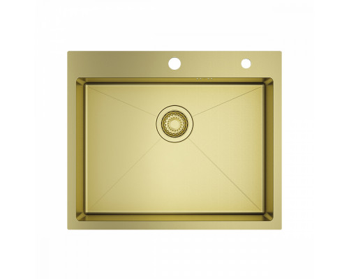 Кухонная мойка Raglo R701.6050.03 из нержавеющей стали в базу от 60см, сатин золотой