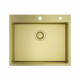 Кухонная мойка Raglo R701.6050.03 из нержавеющей стали в базу от 60см, сатин золотой