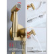 Смеситель Raglo R20.54.03 с гигиеническим душем встраиваемый , сатин золотой
