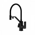 Смеситель Raglo R85.62.06 для кухни с подключением к фильтру съёмный гибкий излив с магнитным фиксатором, черный