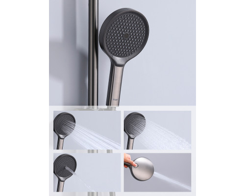 Душевая система Raglo R07.24.09 для ванны и душа излив поворотный 20 см, графит