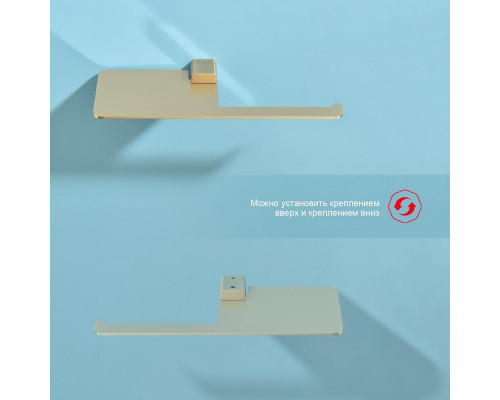 Держатель для туалетной бумаги Raglo R301.03.03 с полкой,сатин золотой