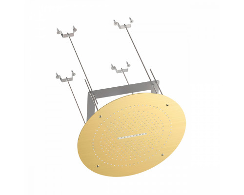 Лейка верхняя потолочная Raglo R452.04.03 для душа ∅500мм 2 режима круглая нержавеющая сталь, сатин золотой