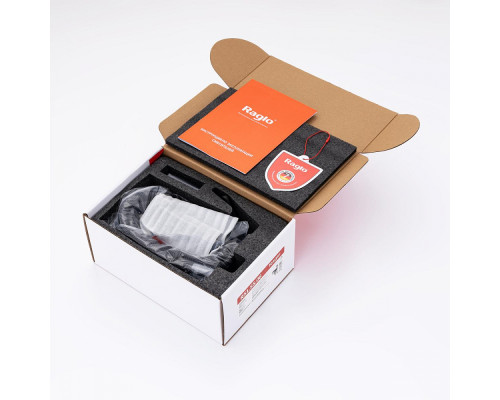 Смеситель Raglo R51.55.09 с гигиеническим душем встраиваемый с полкой и держателем бумаги, графит