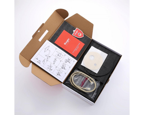 Душевая система Raglo R20.27.03 для ванны и душа встраиваемая на 3 режима излив поворотный 20 см, сатин золотой