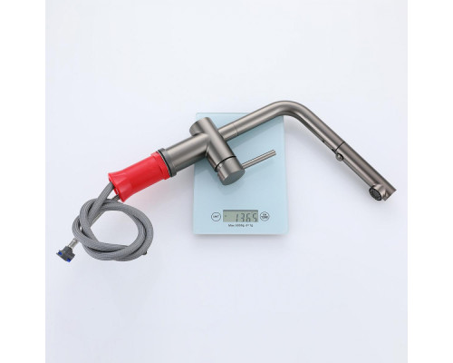 Смеситель Raglo R86.49.09 для кухни с выдвижным изливом, графит