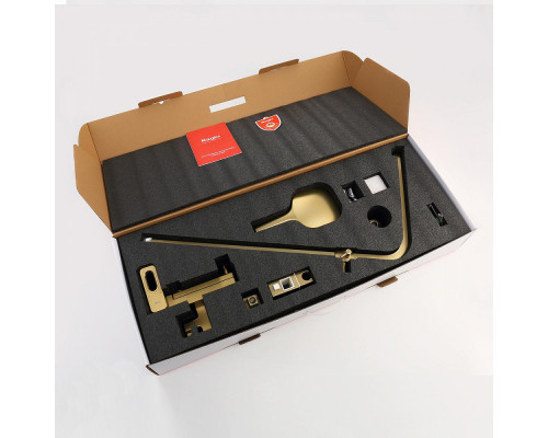 Душевая система Raglo R51.24.03 для ванны и душа излив поворотный 15 см, сатин золотой