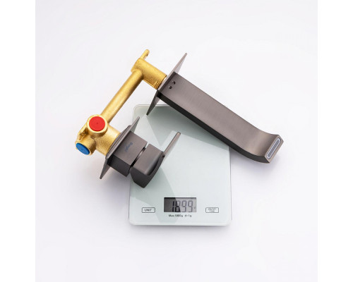 Смеситель Raglo R02.11.09 для раковины встраиваемый монолитный, графит