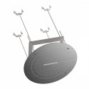 Лейка верхняя потолочная Raglo R452.04.09 для душа ∅500мм 2 режима круглая нержавеющая сталь, графит