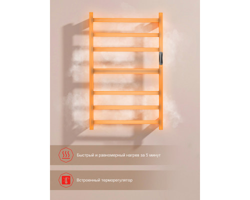 Полотенцесушитель электрический RAGLO R350.07.09 настенный сенсорный с терморегулятором , графит