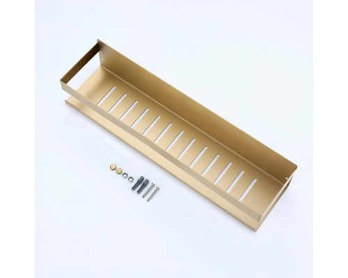 Полка для ванны и душа Raglo R340.03.03 прямая 400 мм,сатин золотой