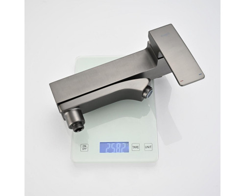 Смеситель Raglo R01.30.09 для ванны и душа настенный излив поворотный 15 см, графит