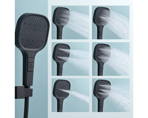 Смеситель Raglo R51.30.06 для ванны и душа настенный излив поворотный 15 см, черный