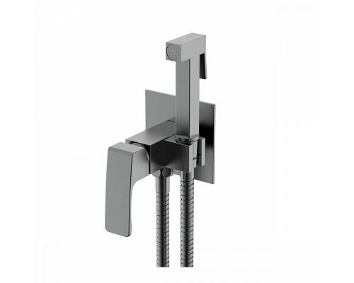 Смеситель Raglo R01.52.09 с гигиеническим душем встраиваемый , графит