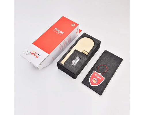 Держатель для туалетной бумаги Raglo R300.03.03 с полкой,сатин золотой