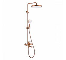 Душевая система Raglo R07.24.33 для ванны и душа излив поворотный 20 см, матовая медь