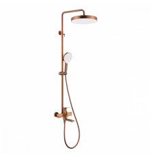 Душевая система Raglo R07.24.33 для ванны и душа излив поворотный 20 см, матовая медь