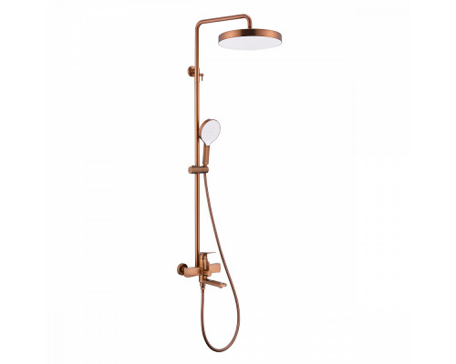 Душевая система Raglo R07.24.33 для ванны и душа излив поворотный 20 см, матовая медь