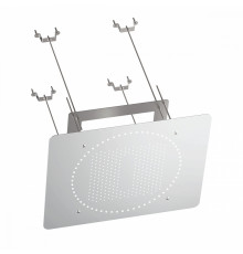 Лейка верхняя потолочная Raglo R452.03 для душа 590*480мм 2 режима прямоугольная нержавеющая сталь, хром