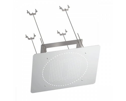 Лейка верхняя потолочная Raglo R452.03 для душа 590*480мм 2 режима прямоугольная нержавеющая сталь, хром