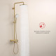 Душевая система Raglo R20.24.03 для ванны и душа излив поворотный 15 см, сатин золотой