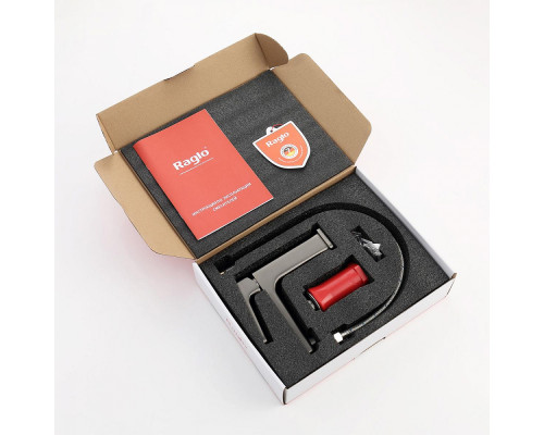 Смеситель Raglo R51.10.09 для раковины монолитный, графит