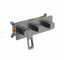 Смеситель Raglo R51.274.09 для ванны и душа встраиваемый на 4 режима, графит