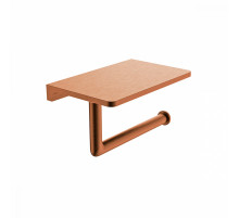 Держатель для туалетной бумаги Raglo R320.03.33 с полкой,матовая медь