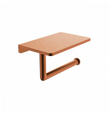 Держатель для туалетной бумаги Raglo R320.03.33 с полкой,матовая медь