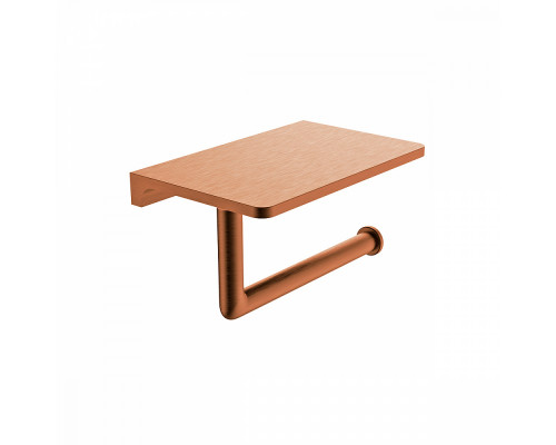 Держатель для туалетной бумаги Raglo R320.03.33 с полкой,матовая медь