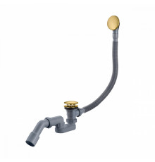 Слив-перелив для ванны Raglo R600.31.03 автоматический (клик-клак), латунь/пластик, сатин золотой