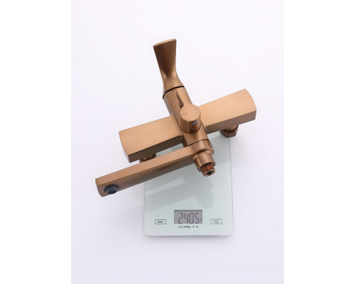 Душевая система Raglo R07.24.33 для ванны и душа излив поворотный 20 см, матовая медь