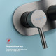 Смеситель Raglo R20.52.09 с гигиеническим душем встраиваемый , графит
