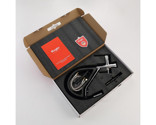 Смеситель Raglo R80.62 для кухни с подключением к фильтру съёмный гибкий излив с магнитным фиксатором, хром