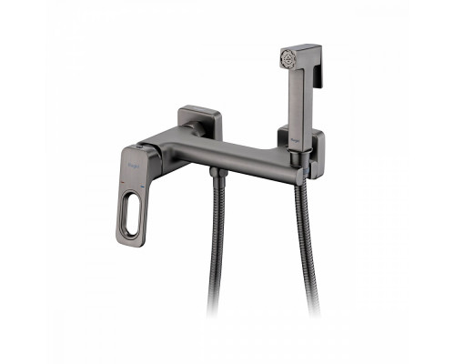 Смеситель Raglo R51.51.09 с гигиеническим душем настенный , графит