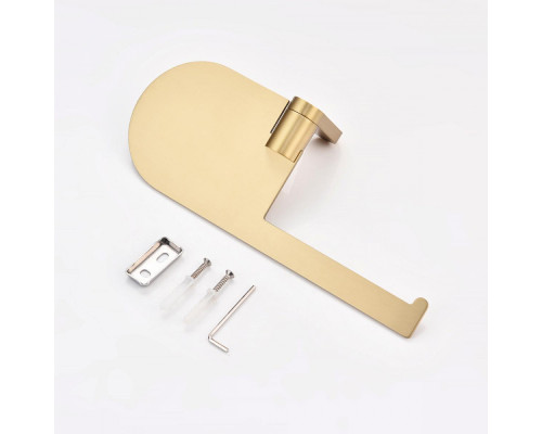 Держатель для туалетной бумаги Raglo R300.03.03 с полкой,сатин золотой