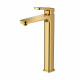 Смеситель Raglo R51.15.03 для раковины высокий монолитный, сатин золотой