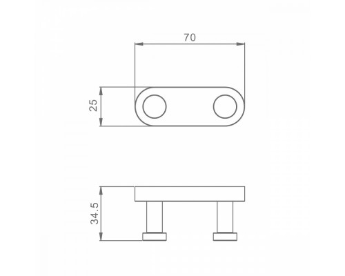 Крючок для полотенец Raglo R300.052.09 двойной,графит