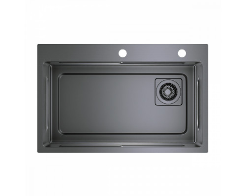 Кухонная мойка Raglo R702.7246 из нержавеющей стали в базу от 80см, графит