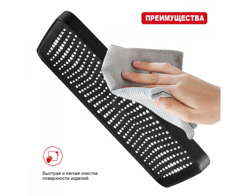 Лейка душевая верхняя Raglo R451.52.06 тропический душ 340*220мм пластик/силикон, черный