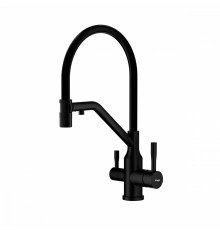 Смеситель Raglo R81.62.06 для кухни с подключением к фильтру съёмный гибкий излив с магнитным фиксатором, черный